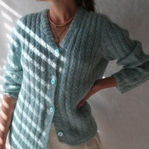 Vintage Mohair Minty Cardigan for Spring